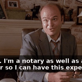 Great. I'm a notary as well as a lawyer so I can have this expedited.