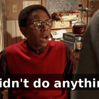 I didn't do anything.