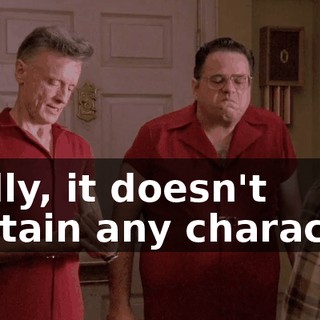 Sadly, it doesn't contain any character.