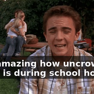 It's amazing how uncrowded stuff is during school hours.