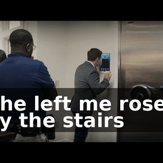 ♪ She left me roses by the stairs ♪