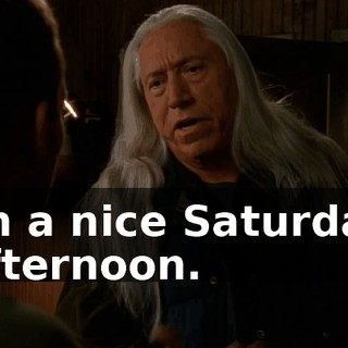 on a nice Saturday afternoon.