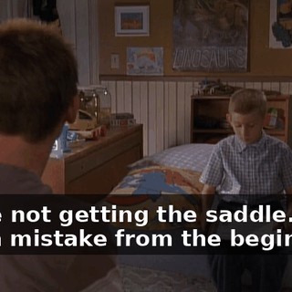 We're not getting the saddle. This was a mistake from the beginning.