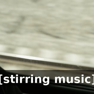 [stirring music]