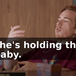 she's holding the baby.