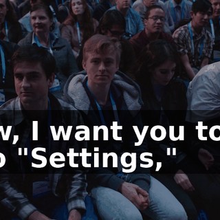 Now, I want you to go into "Settings,"