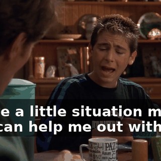 I have a little situation maybe you can help me out with.