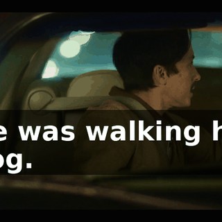 He was walking his dog.