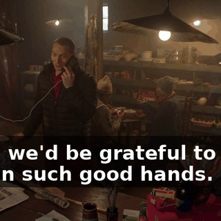 Well, we'd be grateful to have this in such good hands.