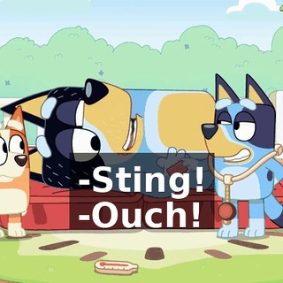 -Sting! -Ouch!