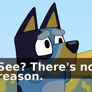 See? There's no reason.