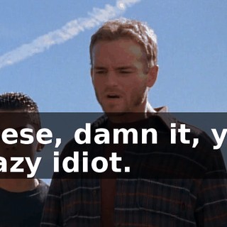 Reese, damn it, you crazy idiot.