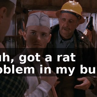 I, uh, got a rat problem in my bunk.