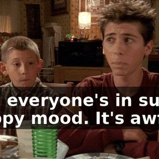 Boy, everyone's in such a crappy mood. It's awful.