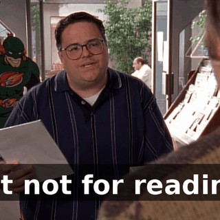 but not for reading.