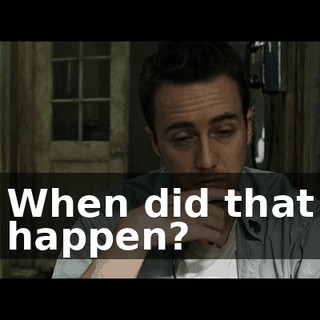 When did that happen?