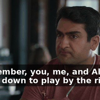 Remember, you, me, and Ali, we went down to play by the river...