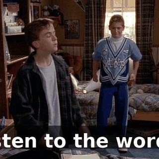 Listen to the words.