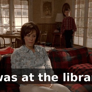 I was at the library,