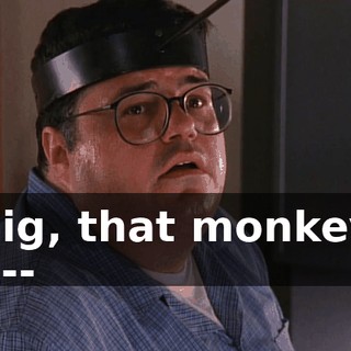 Craig, that monkey is not--