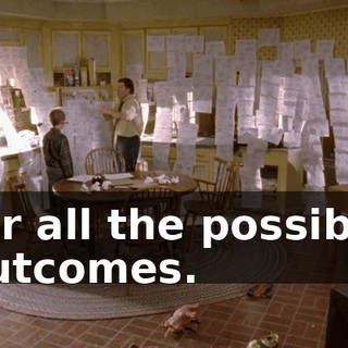 for all the possible outcomes.