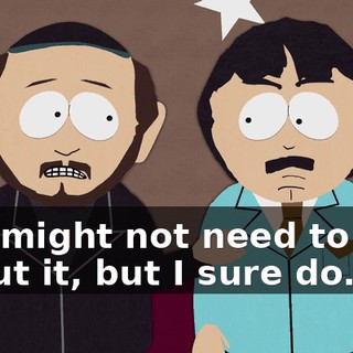 you might not need to talk about it, but I sure do.