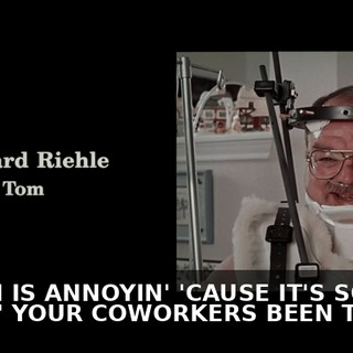 ♪ WHICH IS ANNOYIN' 'CAUSE IT'S SO BORIN' YOUR COWORKERS BEEN TALKIN' ♪