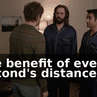 the benefit of even a second's distance,