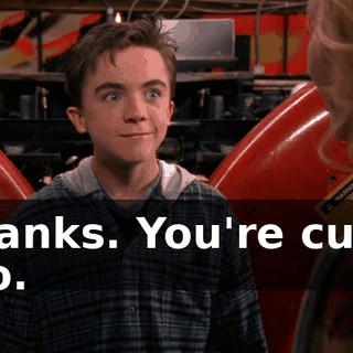 Thanks. You're cute, too.