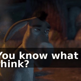 You know what I think?