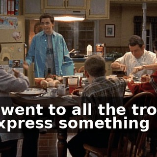She went to all the trouble to express something
