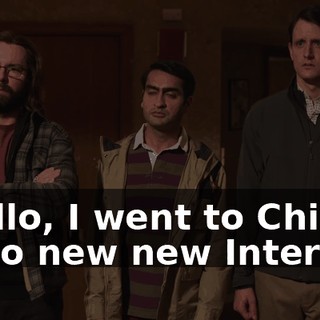 "Hello, I went to China to do new new Internet.