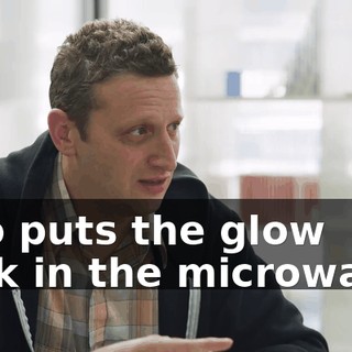 who puts the glow stick in the microwave?