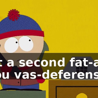 Just a second fat-ass! - You vas-deferens!