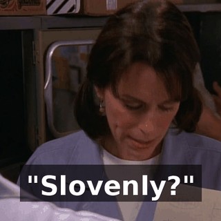 "Slovenly?"