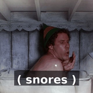 ( snores )