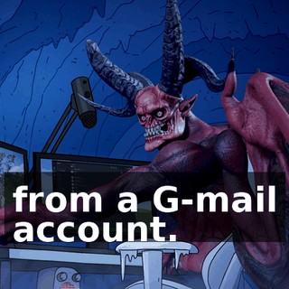from a G-mail account.