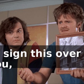 to sign this over to you,
