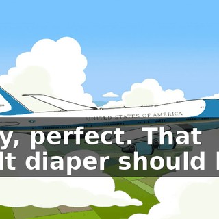 Okay, perfect. That adult diaper should help