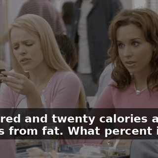 A hundred and twenty calories and 48 calories from fat. What percent is that?