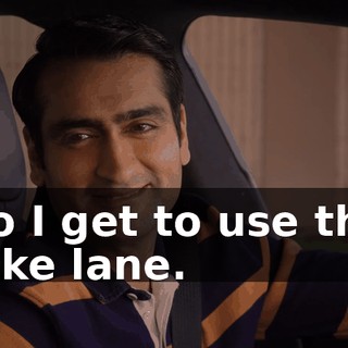 So I get to use the bike lane.