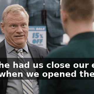 and he had us close our eyes, and when we opened them,