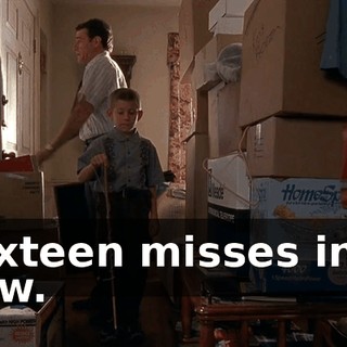 Sixteen misses in a row.