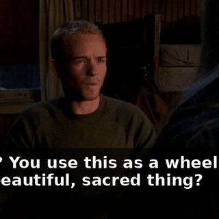 What? You use this as a wheel-stop? This beautiful, sacred thing?