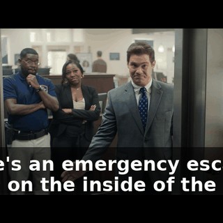 there's an emergency escape latch on the inside of the door.