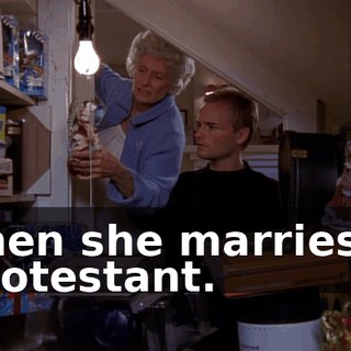 Then she marries a Protestant.