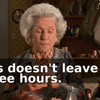 Bus doesn't leave for three hours.