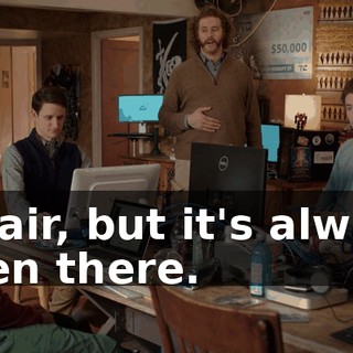 a hair, but it's always been there.
