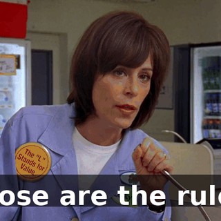 Those are the rules.