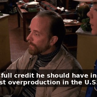 To get full credit he should have included the vast overproduction in the U.S.,